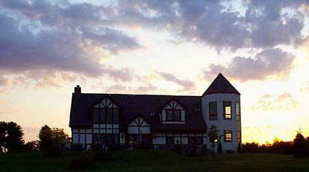 Clubhouse at sunset